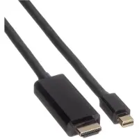 Roline Premium Mini DisplayPort 1.2 naar HDMI 2.0 kabel (4K 60 Hz) / zwart - 3 meter