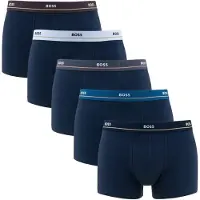 BOSS Set van vijf korte boxershorts met logotailleband van stretchkatoen Maat XXL