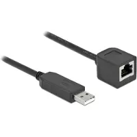DeLOCK Serial Connection Cable with FTDI chipset, USB 2.0 Type-A male to RS-232 RJ45 female 2 m black