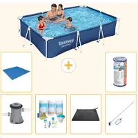 Bestway Steel Pro, rechthoekig zwembad - 300x201x66 cm - 7-delig - S22085