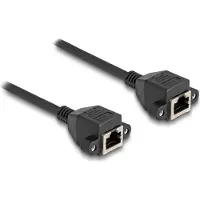 DeLOCK RJ50 Extension Cable female to female S/FTP 0.5 m black