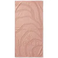 Zohome Strandlaken Lazy Beach - 100x200 cm - 100% Katoen - Peach - Badlaken - Strandlaken - Strandhanddoek