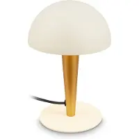 Briloner Wanda - Tafellamp - met E14 fitting - met kabelschakelaar - bedlamp slaapkamer - woonkamer lamp - out wit - Ø15 x 22.5 cm