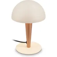 Briloner tafellamp, metaal, Ø15x22,5 cm, fitting E14, max. 10W, kabel schakelaar, warm grijs-bruin - nachtlamp, leeslamp, woonkamer, slaapkamer, kantoor