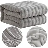 Fitizzio Luxe Plaid 160x200cm - Zacht 3D Bubble Design - Lichtgrijs