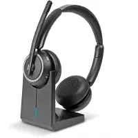 Lindy L118, Draadloos, 20 - 20000 Hz, Kantoor / callcenter, 350 g, Hoofdtelefoon met microfoon, Zwart