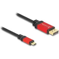 DeLOCK USB Type-C naar DisplayPort-kabel (DP Alt Mode), 8K 30 Hz met HDR-functie, 1 meter, rood