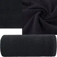 Eurofirany Luxe Katoenen Badhanddoek 50x90 cm - Zwart - Perfect Cadeau