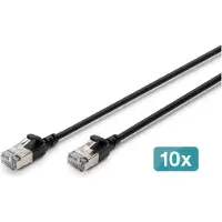 Digitus DK-1632-A-015S-BL-10 netwerkkabel Zwart 1,5 m Cat6a F/FTP (FFTP) Rond