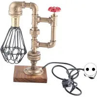 Gistuch Retro waterpijplamp, uniek ontwerp, industriële stijl, geschikt voor een café, bar, slaapkamer, kantoor of als kunstdecoratie. Met EU-stekker, 220V