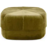 Normann Copenhagen Circus poef Velours mosgroen, groot