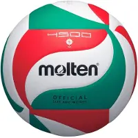 Molten - Kunstleer volleyball PP163 (5) (wit/rood/groen)
