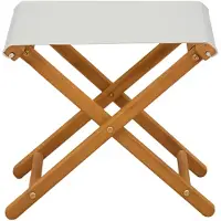vidaXL Ligstoel, 2 stuks, massief eucalyptus hout, crème kleur