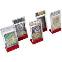 Feldherr Set van 5 kaartstandaarden voor beoordeelde kaarten en slabs, kleur: kirschrood (kersrood)
