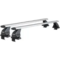 Menabo Omega Plus | Dakkofferhouder Ford - Fiesta V 2002-2008 - Aluminium - Lengte 130 cm - Draagvermogen 50 kg - Set van 2
