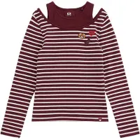 We fashion Shirt wijnrood / wit