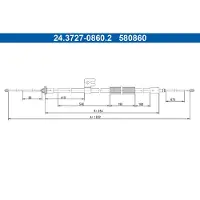 Ate 24.3727-0860.2 Handremkabel