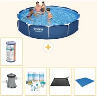 Bestway Steel Pro, ronde opblaasbare zwembad - 366x76 cm - 6-delig, model S22103