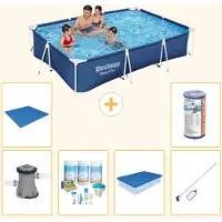 Bestway Steel Pro, rechthoekig zwembad - 300x201x66 cm - 7-delig - S21563