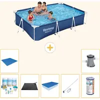 Bestway Steel Pro, rechthoekig zwembad - 300x201x66 cm - 8-delig - S22258