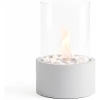 House Vitamin Table fireplace round -cool grey 18x18x26,5cm