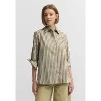 Bugatti Damen Blouse van katoenmix met overhemdkraag, gestreept