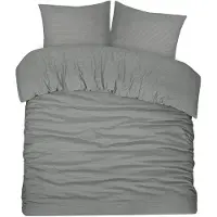 DoubleDry Dekbedovertrek seersucker 100% katoen lits jumeaux 240x200/220 cm
