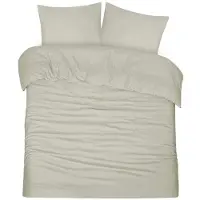 DoubleDry Dekbedovertrek seersucker 100% katoen lits jumeaux 240x200/220 cm