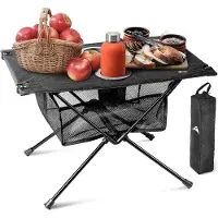Famanu Picknicktafel - Mini-variant - 60D x 40B x 40H cm - Metaal, zwart