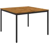 vidaXL Tuin Eettafel Naturel en Zwart 110 x 108,5 x 75 cm