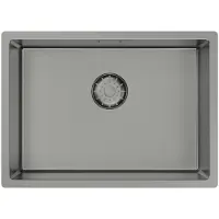 Pure.Sink Comfort Speciale 35cm korte PVD Gun metal spoelbak 50x35 cm ruimte besparend PCM5035-61
