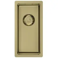 Pure.Sink Comfort kleine PVD Gouden spoelbak 18x40 cm onderbouw, vlakinbouw en opbouw PCM1840-60