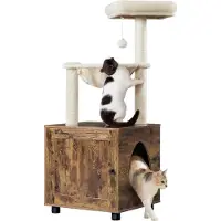 Famanu kattenmeubel 2-in-1: krabpaal en kast