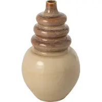 J-Line vaas keramiek large - ecru/beige - 26 x 50 cm