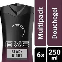 Axe Black Night Douchegel - 6 x 250ml - Voordeelverpakking