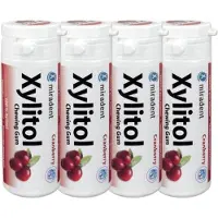 Miradent Xylitol Kauwgom - Cranberry - 4 x 30 stuks - Voordeelverpakking