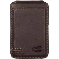 Camel active Leren kaarthoes Hill Magnetic Flip Wallet Dark Brown donkerbruin