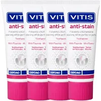 Vitis Tandpasta Anti-Stain - 4 x 50 ml - Voordeelverpakking