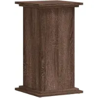 vidaXL - Plantenstandaard - 33x33x60 - cm - bewerkt - hout - bruin - eikenkleurig