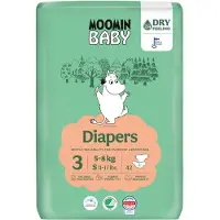 Moomin Baby Eco Wegwerpluiers - 42 stuks - Maat 3 - 5 t/m 8 kg - Hypoallergeen - Gevoelige Huid - Parfumvrij