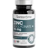 Santarome Zinc Bisglycinate+ 15 mg 60 Gélules