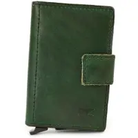 Bear design Pip CL15254 pasjeshouder - Green – Van leer – Pip CL15254 is een compacte pasjeshouder voor wie vooral betaalpassen gebruikt en geen grote portemonnee mee wil nemen