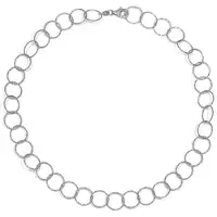 Cavill - Elegante Zilveren Ketting 925 Sterling Zilver - Gerhodineerd - 45 cm - Zilveren Sieraden Dames - Karabijnsluiting - Modern Design