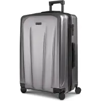 Police New York 4 wielen Trolley L 72 cm met uitbreidingsplooi zilverkleurig