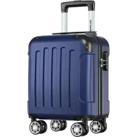 TRVLMORE Handbagagekoffer - 40x30x20 cm - Underseater - 24L - Cijferslot - 4 Wielen - Donkerblauw