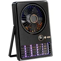 COOAU 2-in-1 Muggendodende Lamp en Ventilator - Bureau Ventilator - Muggendodende Lamp - 5 Snelheidsstanden - LED-scherm - UV-muggenbestrijding