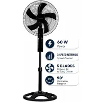 Opviq Asir - Staande Ventilator/Fan - 100% ABS - 50 x 50 x 145 cm