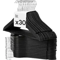 Bodo Kledinghangers Hout Zwart - 30 Stuks Kleerhangers -