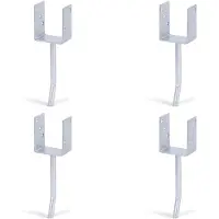 Alberts 4 x U-paaldrager mit Rundstahl-betonanker, 81x104 mm, betonanker 200 mm, thermisch verzinkt, voor inbetonneren