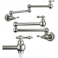 ARI Keukenmengkraan Zilver Inox Opklapbaar Messing 3/8'' + Reductie 1/2''
